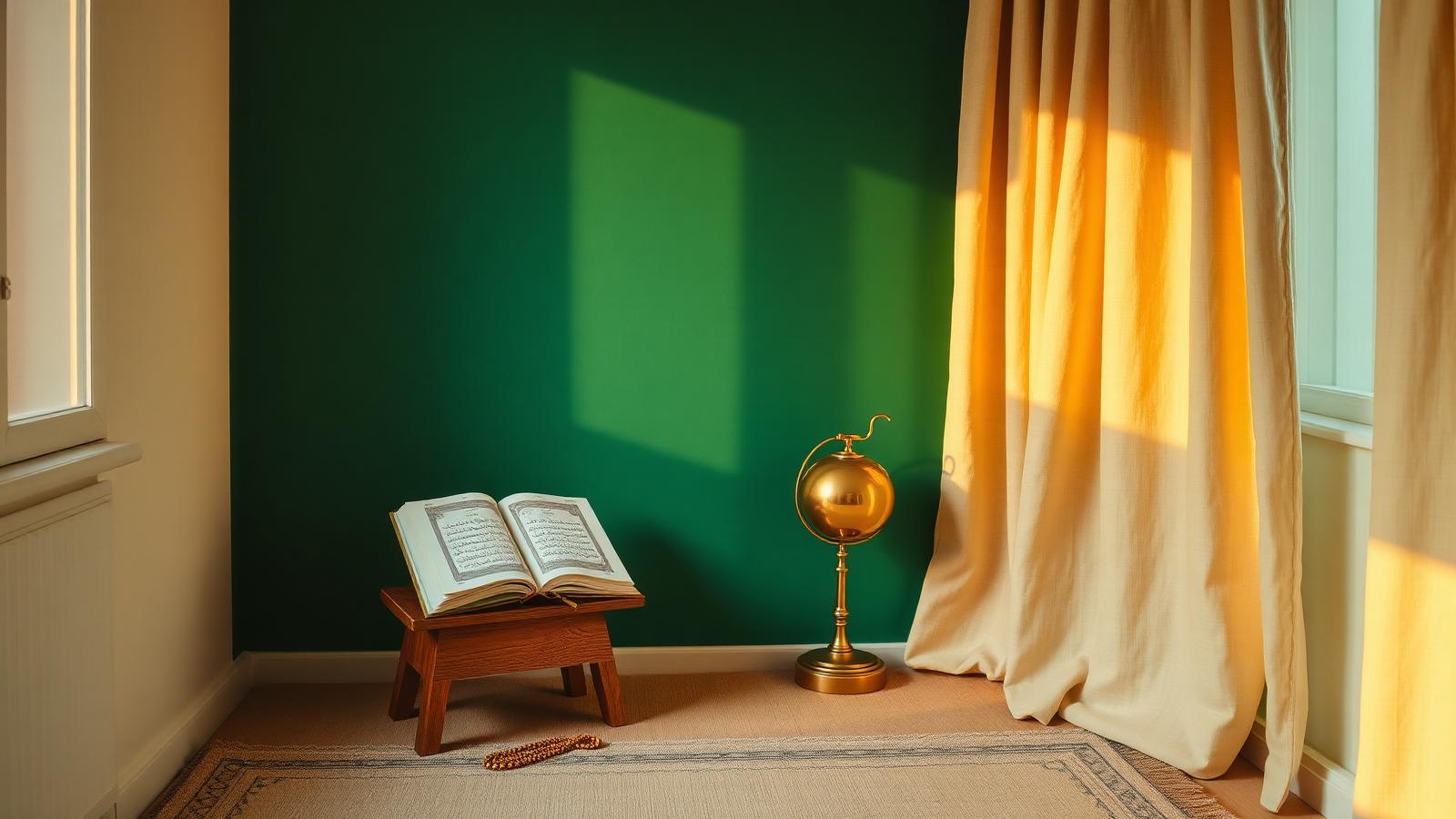 A calm, warm study environment where children learn the Quran